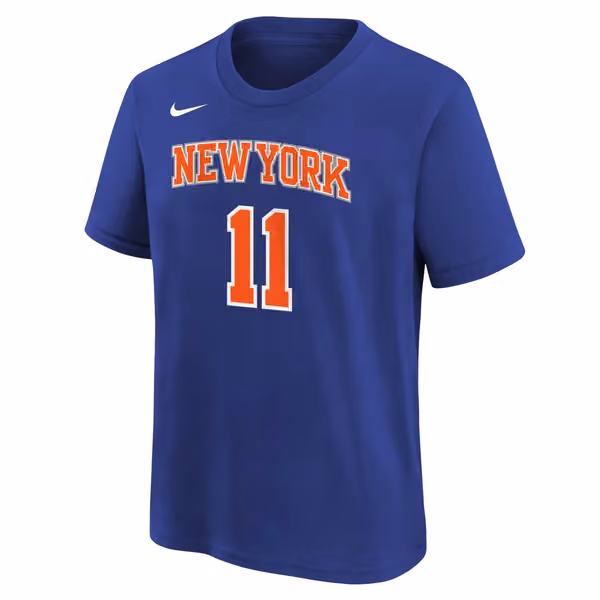 Jalen Brunson #11 New York Knicks Nike Player NBA T-Shirt Blue (YOUTH) view 2