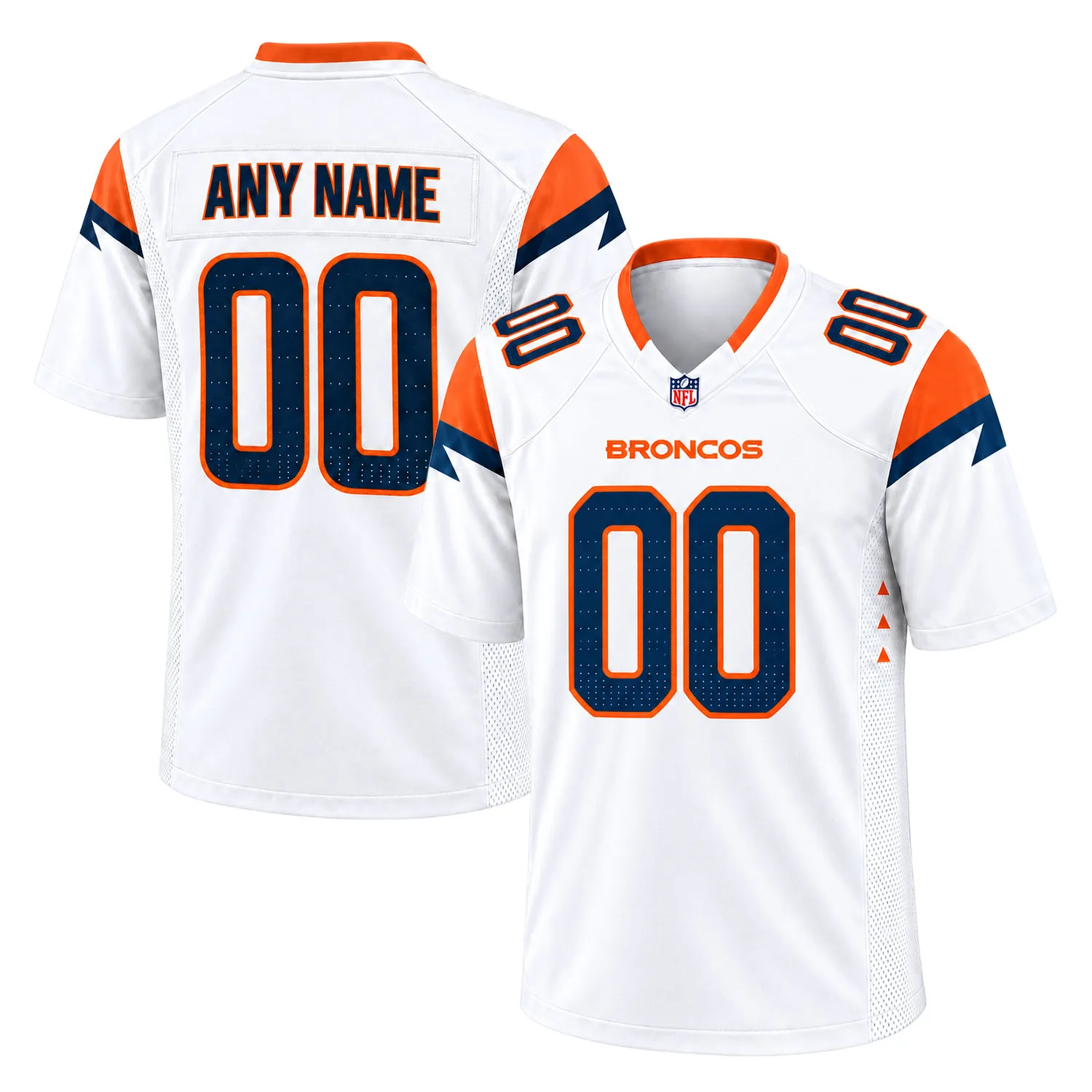 Broncos Football Jersey Custom Name Number Bold Fan Gear football jersey