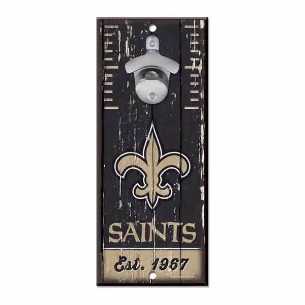 New Orleans Saints NFL Bottle Opener Sign view 1