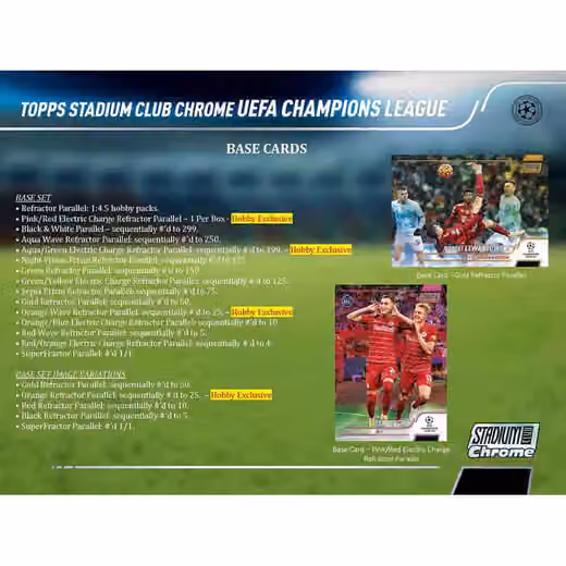 2021/22 Topps UEFA Champions League Stadium Club Chrome Soccer Hobby Box view 2