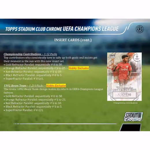 2021/22 Topps UEFA Champions League Stadium Club Chrome Soccer Hobby Box view 4