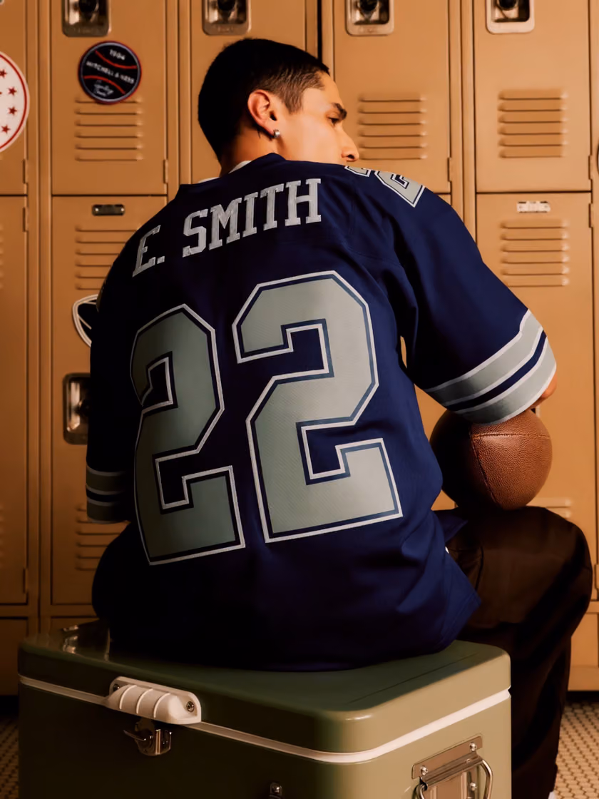Emmitt Smith #22 Dallas Cowboys 1990 Legacy Throwback NFL Jersey Navy view 7
