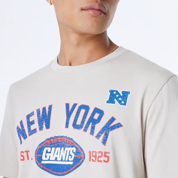 New York Giants Historic 2024 New Era 3rd Down NFL T-Shirt Stone view 3
