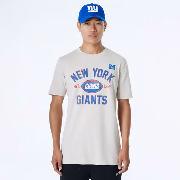 New York Giants Historic 2024 New Era 3rd Down NFL T-Shirt Stone view 1