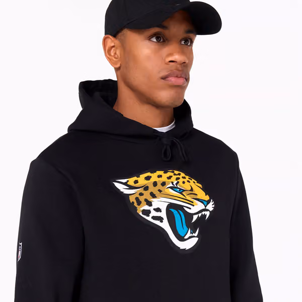 Jacksonville Jaguars Logo Hoodie NFL Sweatshirt Black view 5