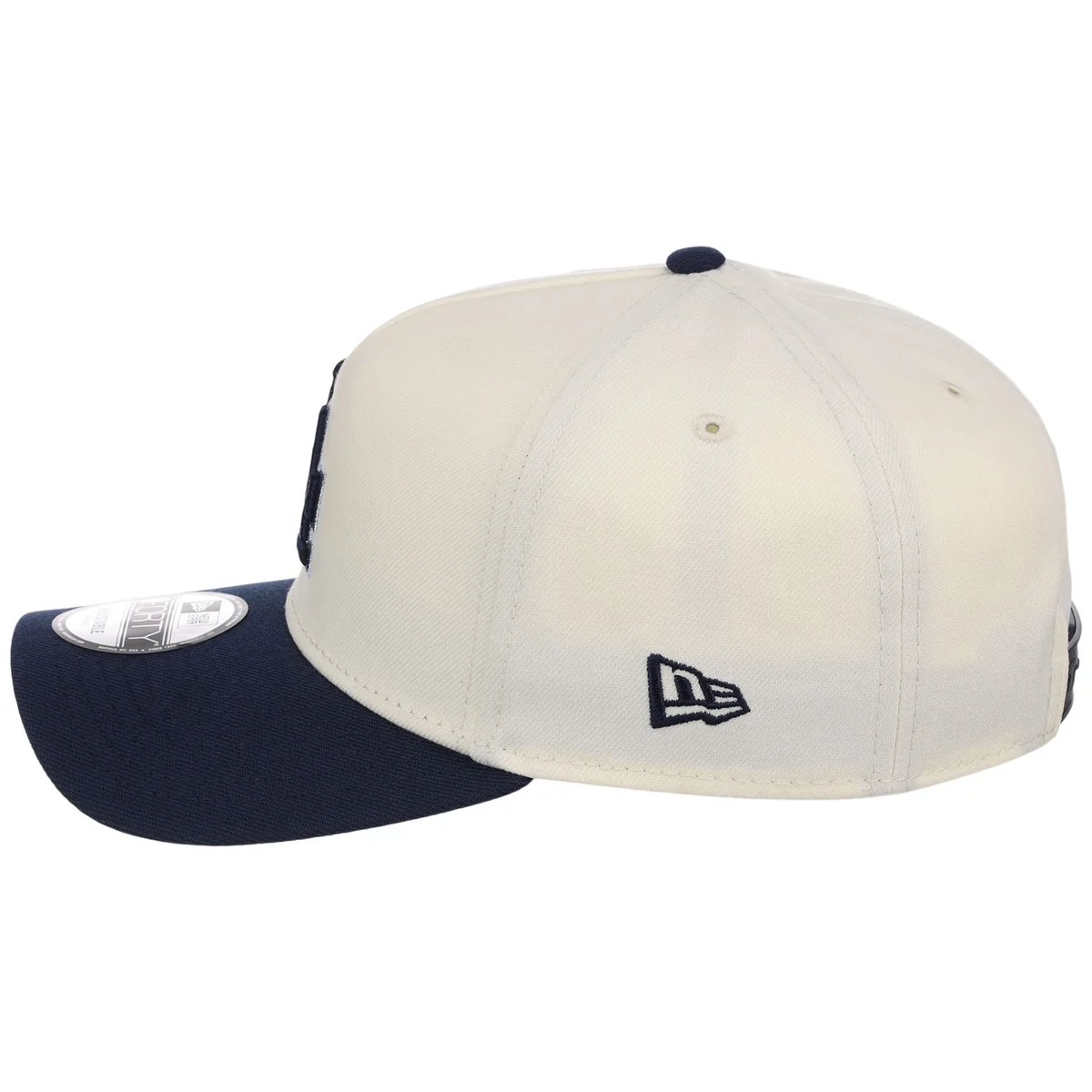 Los Angeles Dodgers MLB Chrome x Navy FASHION CORE New Era 9FORTY A-Frame detail view