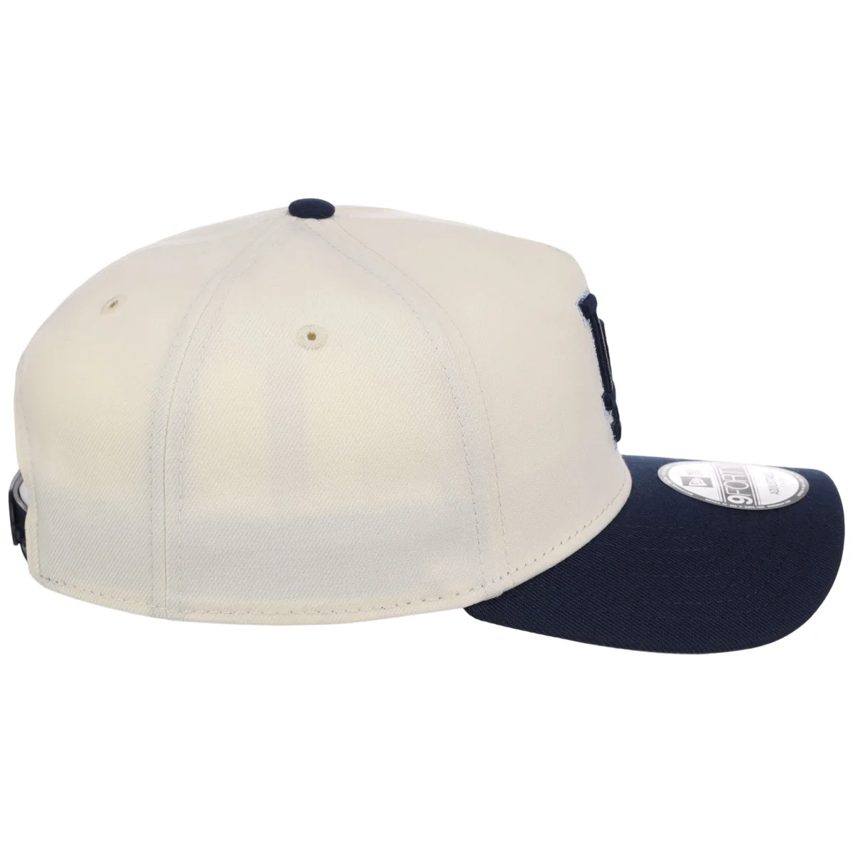 Los Angeles Dodgers MLB Chrome x Navy FASHION CORE New Era 9FORTY A-Frame detail view