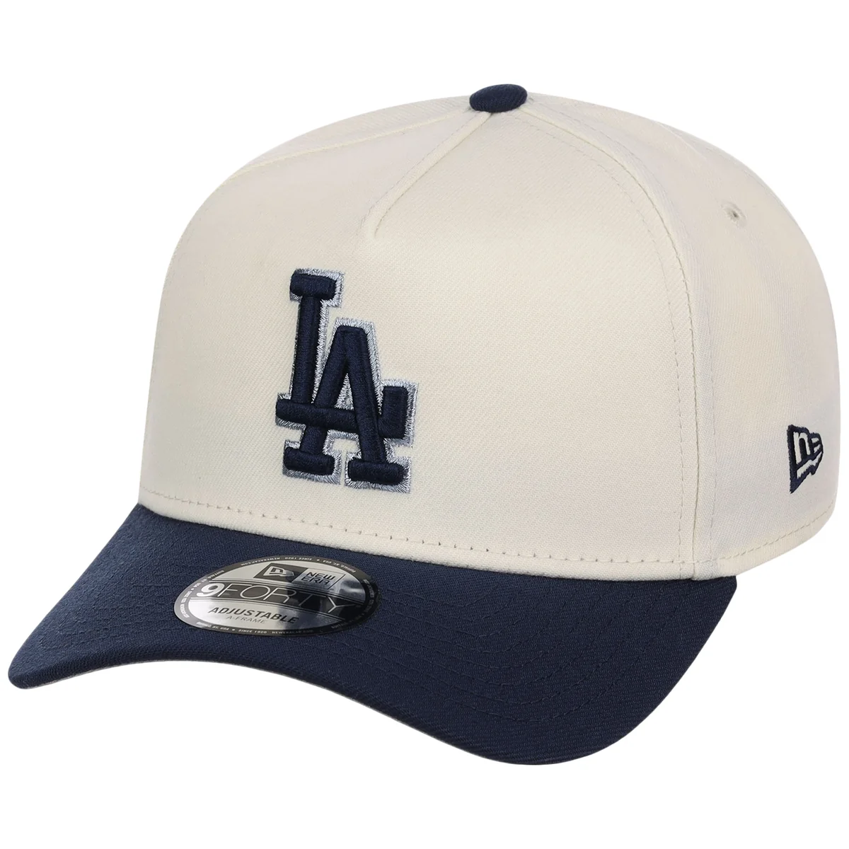 Los Angeles Dodgers MLB Chrome x Navy FASHION CORE New Era 9FORTY A-Frame detail view