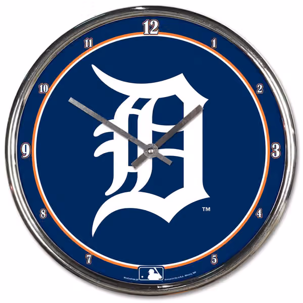 Detroit Tigers WinCraft Chrome MLB Wall Clock view 1