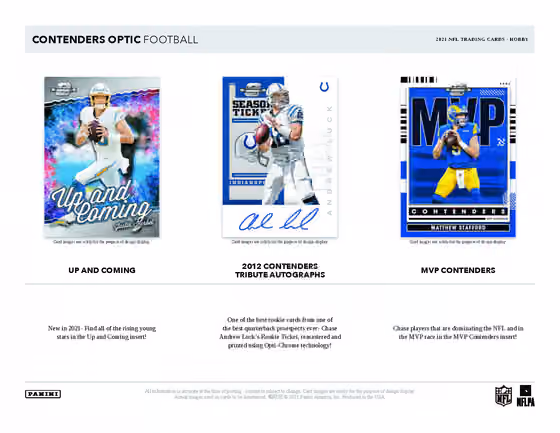 2021 Panini Contenders Optic NFL Football Hobby Box view 4