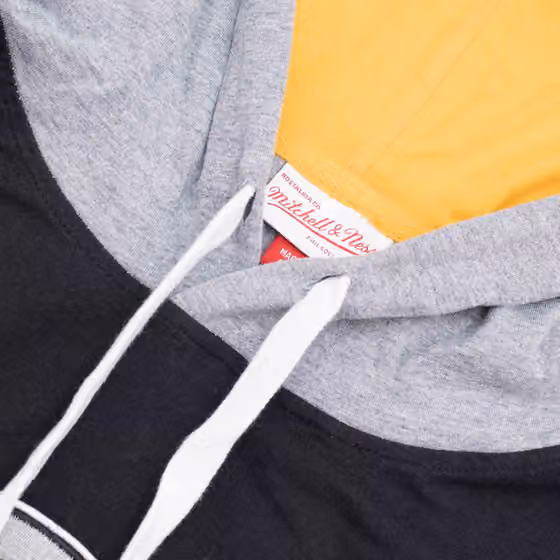 Pittsburgh Steelers Color Blocked Mitchell & Ness Lightweight NFL Hoodie view 4