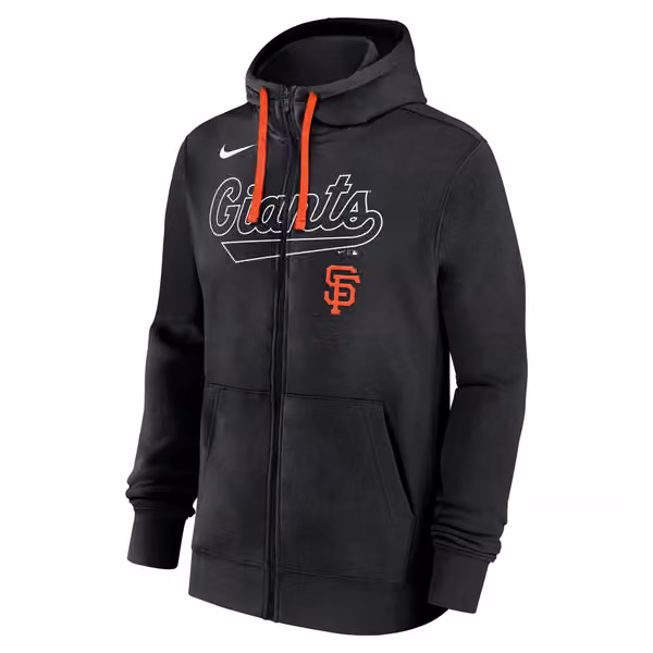 San Francisco Giants Knockout Script MLB Full-Zip Hoodie Black view 1