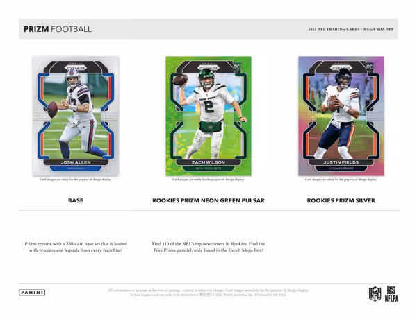 2021 Panini Prizm NFL Football Mega Box view 2