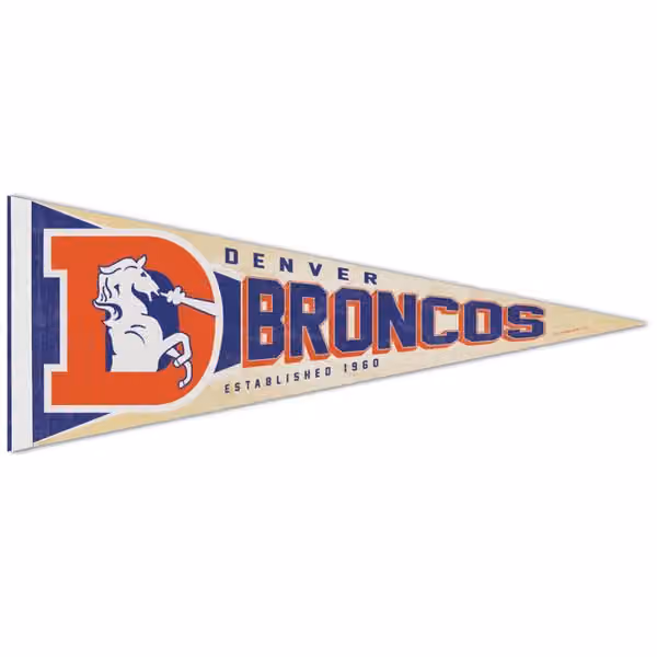Denver Broncos Premium Throwback NFL Pennant view 1
