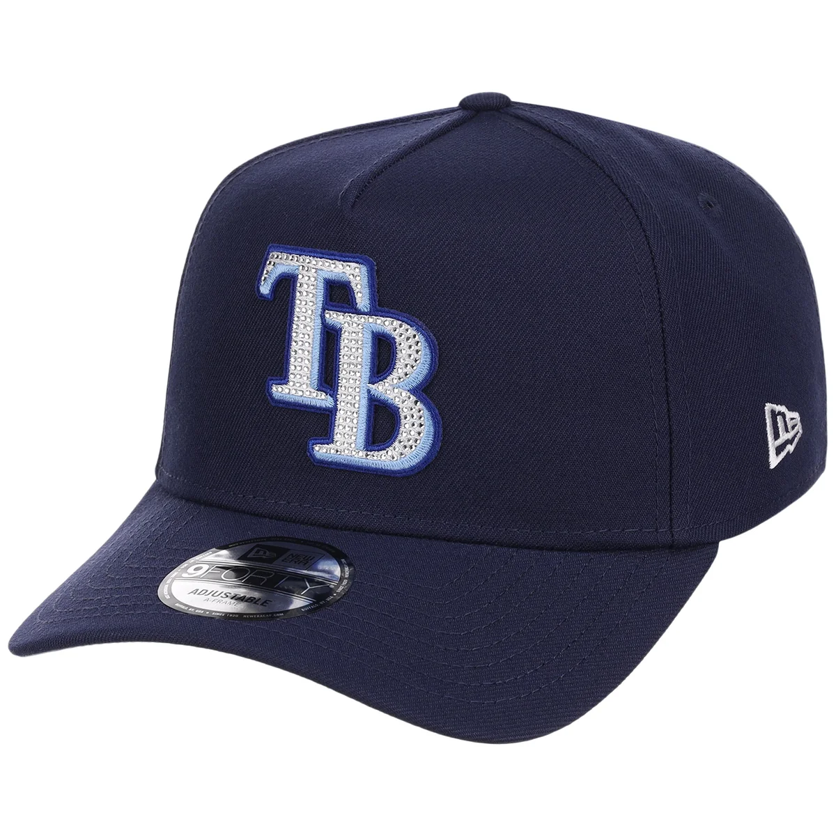 Tampa Bay Rays MLB Diamond Bling New Era 9FORTY A-Frame detail view
