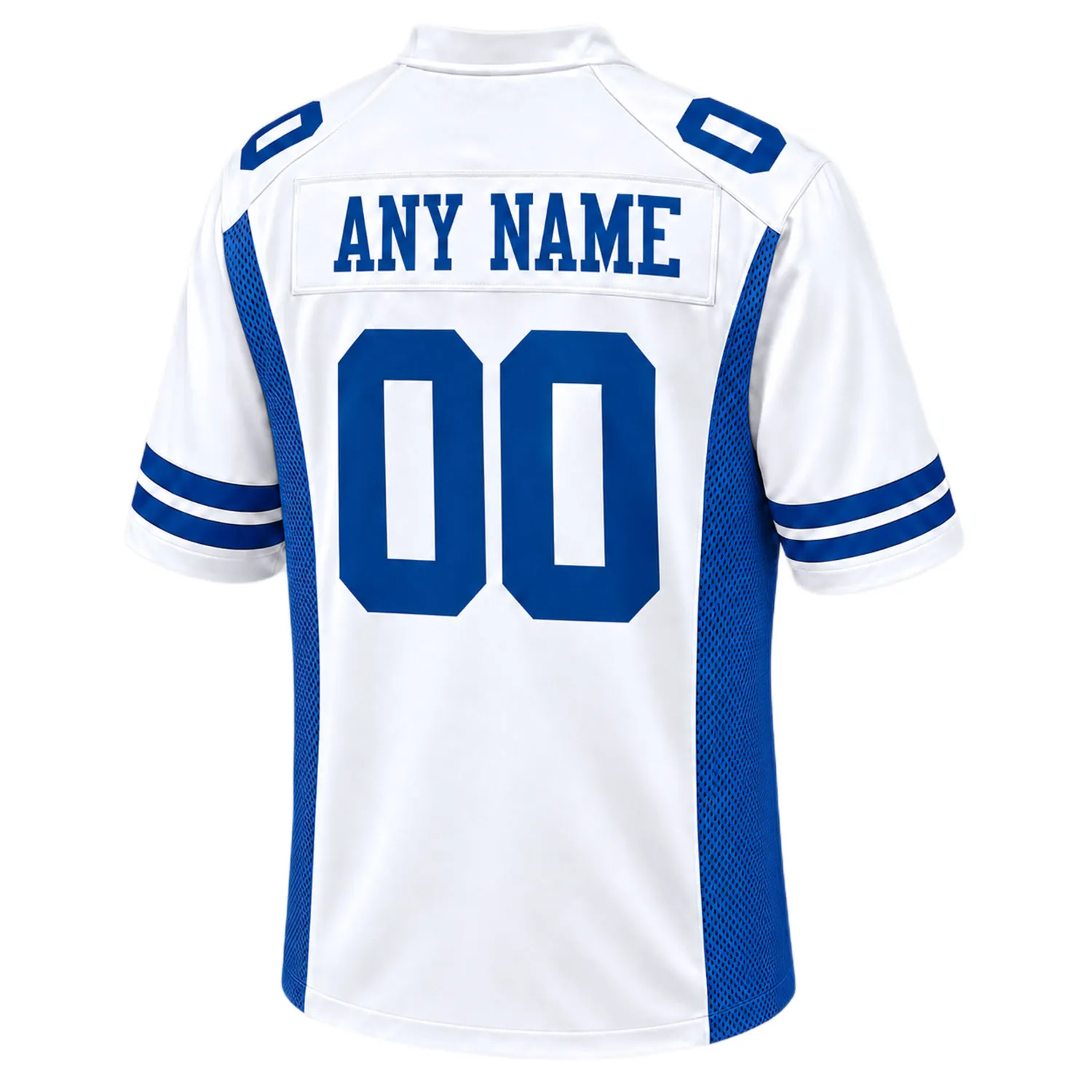Dallas Cowboys White Blue Jersey Custom Explosive NFL Games