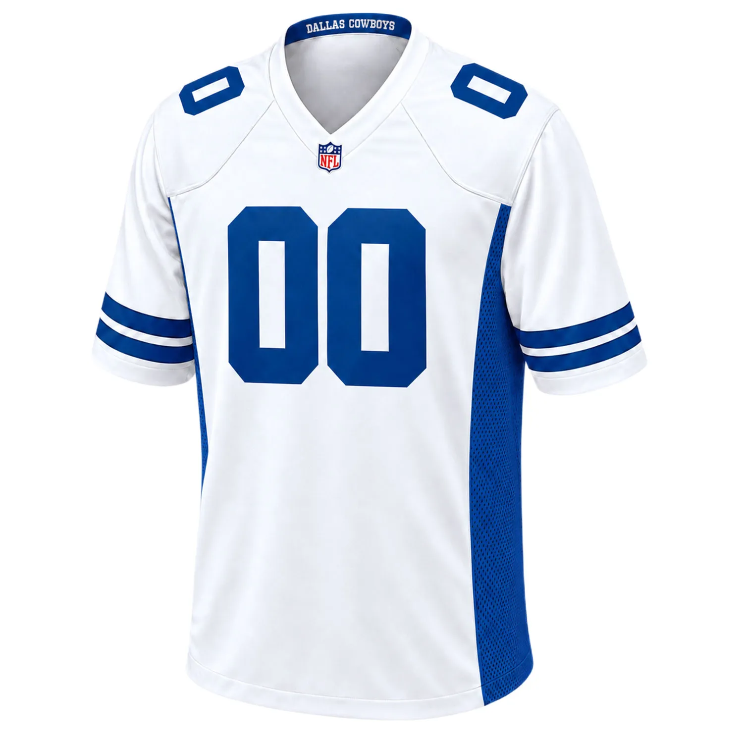 Dallas Cowboys White Blue Jersey Custom Explosive NFL Games