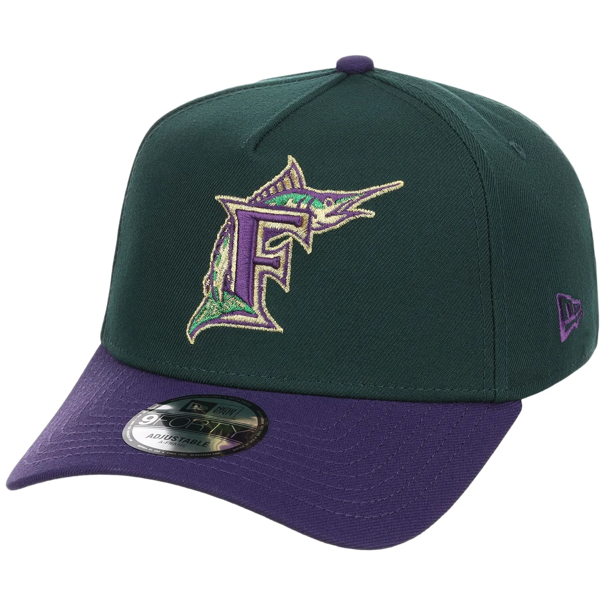 Florida Marlins MLB Joke's on You New Era 9FORTY A-Frame detail view