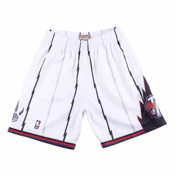 Toronto Raptors 1998-99 Mitchell & Ness Swingman NBA Shorts White view 1