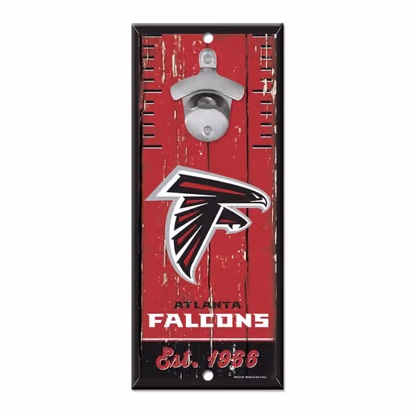 Atlanta Falcons NFL Bottle Opener Sign view 1