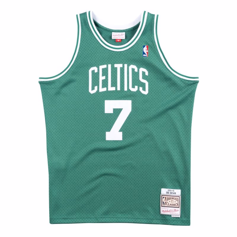 Dee Brown #7 Boston Celtics 1990-91 Mitchell & Ness Swingman NBA Jersey Green view 1