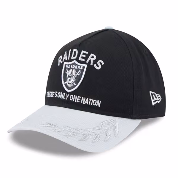 Las Vegas Raiders 2025 NFL Draft 9TWENTY A-Frame Adjustable Cap Black product photo