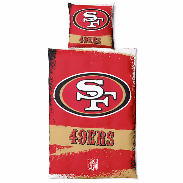 San Francisco 49ers Raw NFL Bedding Set view 1
