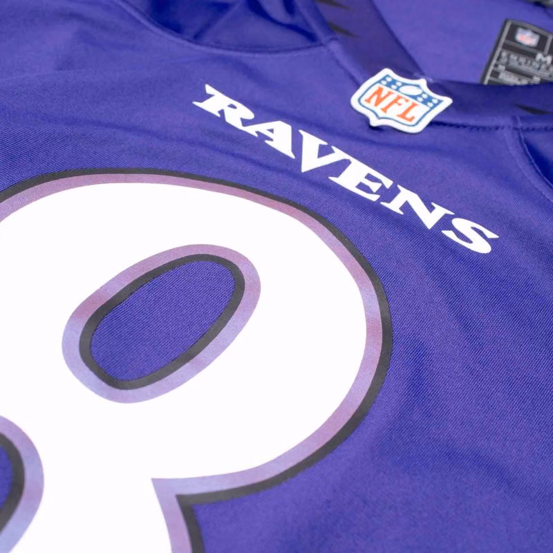 Lamar Jackson #8 Baltimore Ravens 2026 Game NFL Jersey Team Purple view 4