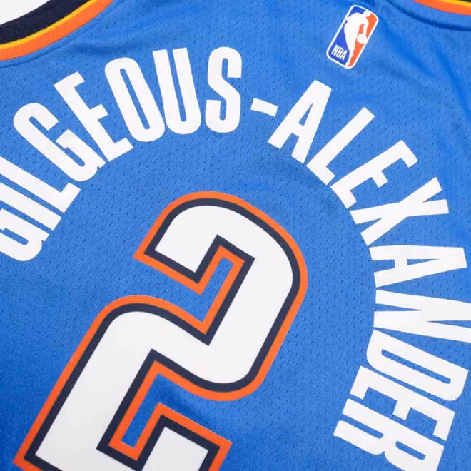 Shai Gilgeous-Alexander #2 Oklahoma City Thunder Swingman NBA Jersey Blue (YOUTH) view 4