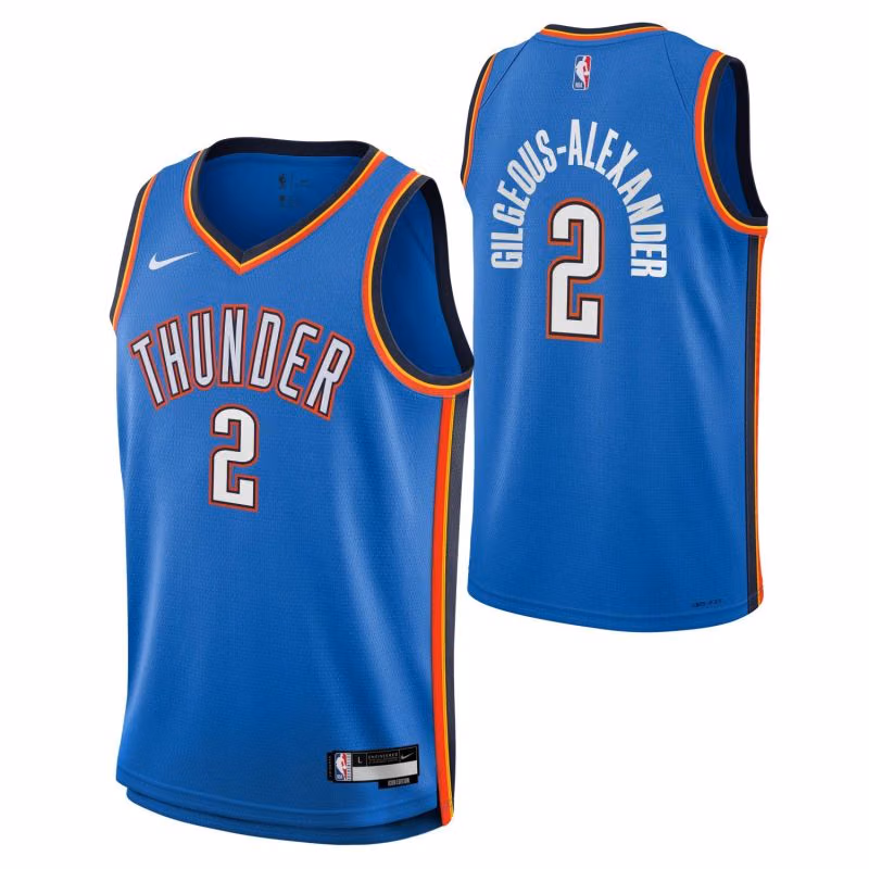 Shai Gilgeous-Alexander #2 Oklahoma City Thunder Swingman NBA Jersey Blue (YOUTH) view 1