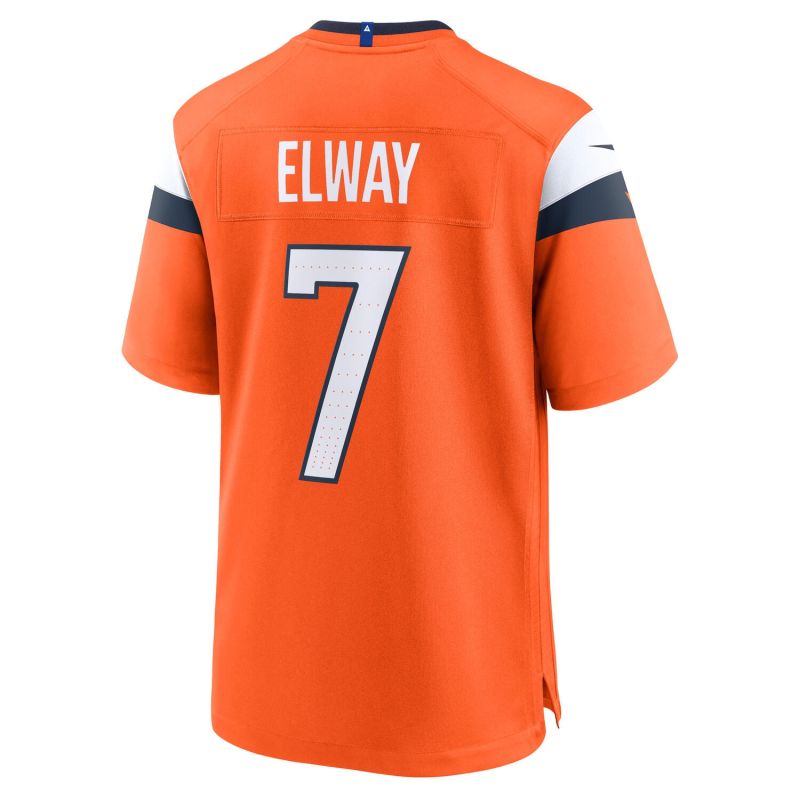 John Elway #7 Denver Broncos Nike Game NFL Jersey Orange view 3