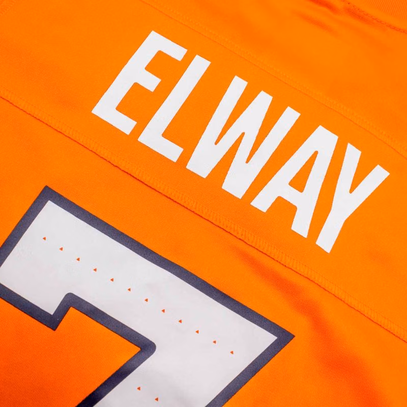 John Elway #7 Denver Broncos Nike Game NFL Jersey Orange view 4