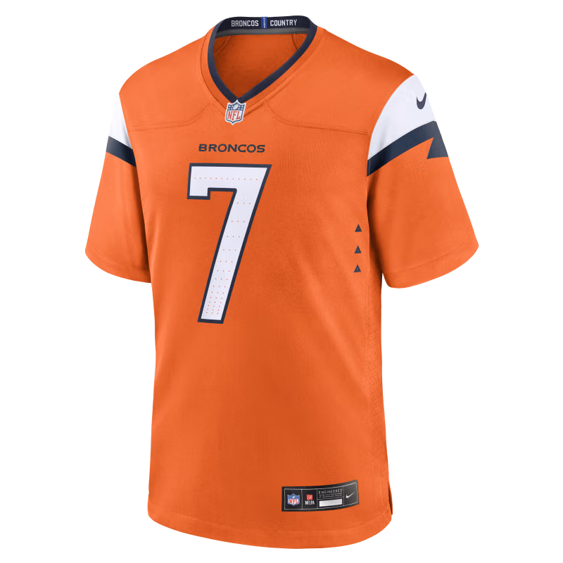 John Elway #7 Denver Broncos Nike Game NFL Jersey Orange view 2