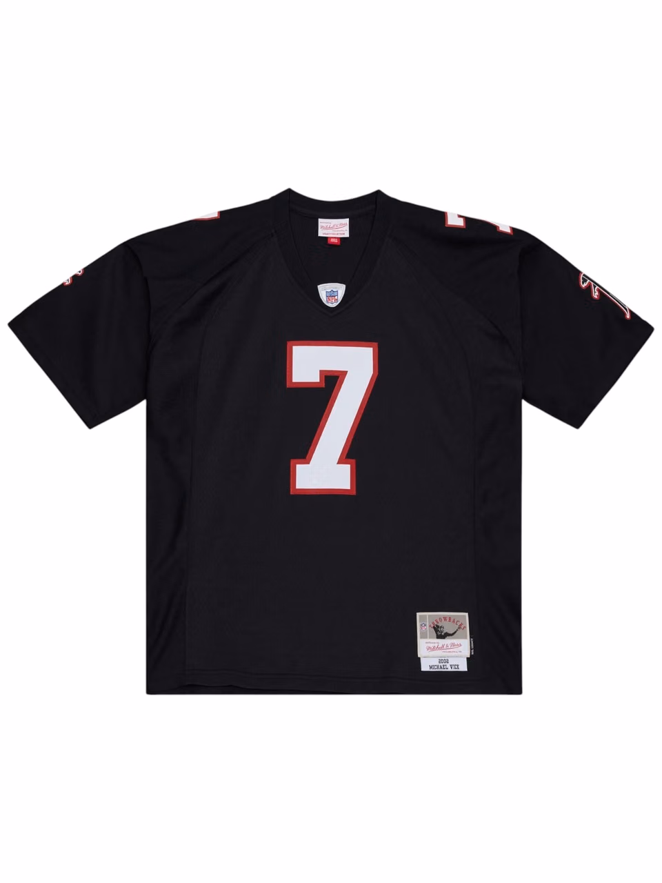 Michael Vick #7 Atlanta Falcons Legacy Throwback NFL Jersey Black view 2
