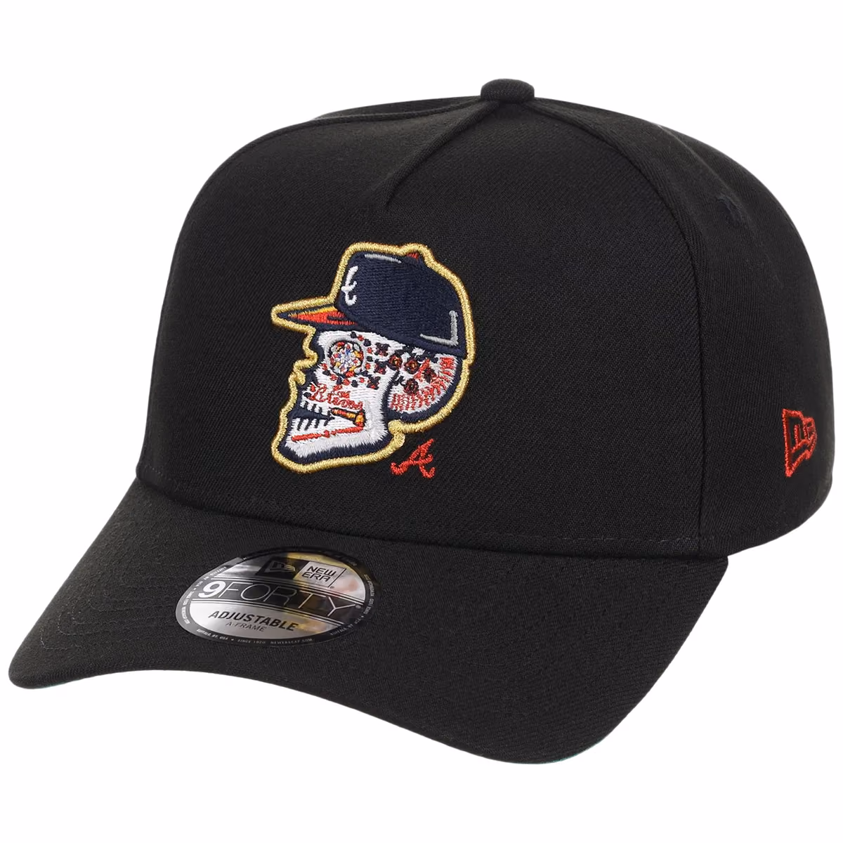 Atlanta Braves Skull Atlanta Crown the City New Era 9FORTY detail view