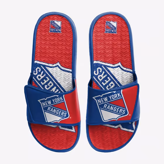 New York Rangers Big Logo NHL Gel Slides view 1