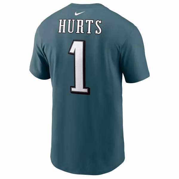 Jalen Hurts #1 Philadelphia Eagles Nike Player NFL T-Shirt Green view 3