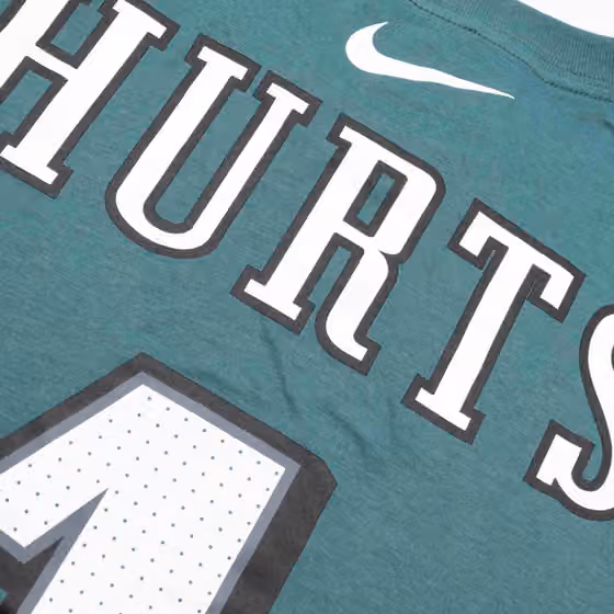 Jalen Hurts #1 Philadelphia Eagles Nike Player NFL T-Shirt Green view 4