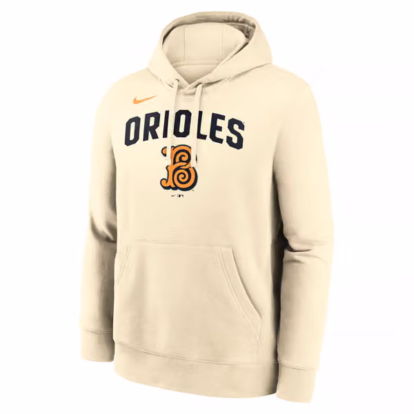 Baltimore Orioles City Connect Club MLB Hoodie Natural view 1