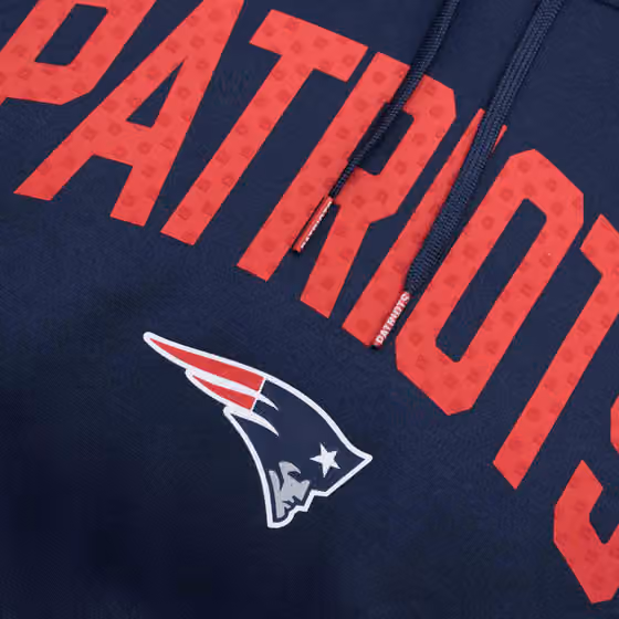 New England Patriots 2022 NFL On-Field Sideline Nike Therma-FIT Hoodie Navy view 3