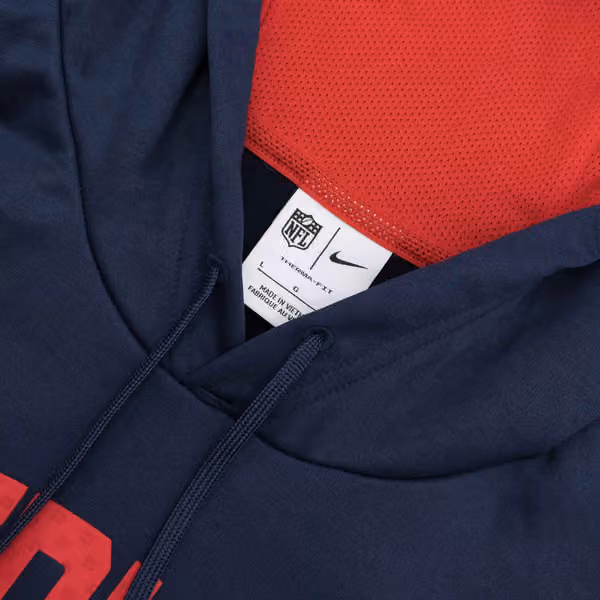 New England Patriots 2022 NFL On-Field Sideline Nike Therma-FIT Hoodie Navy view 4