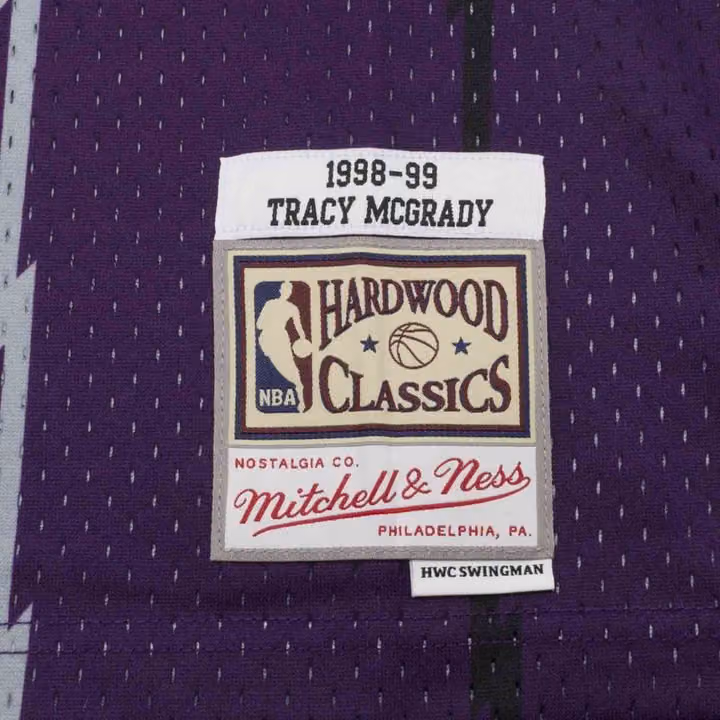 Tracy McGrady #1 Toronto Raptors 1998-99 Mitchell & Ness Swingman NBA Jersey Purple view 3