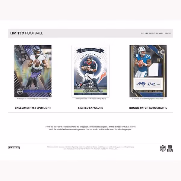 2023 Panini Limited Football NFL Hobby Box view 2