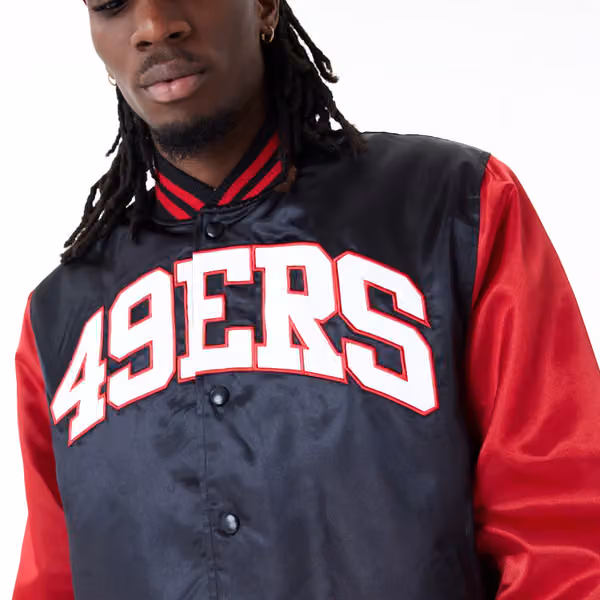 San Francisco 49ers Satin New Era NFL Bomber Jacket view 5
