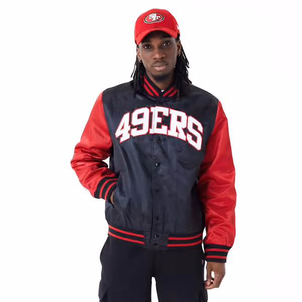San Francisco 49ers Satin New Era NFL Bomber Jacket view 1