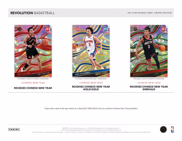 2021/22 Panini Revolution Basketball Chinese New Year Box NBA view 2