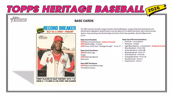2026 Topps Heritage Baseball MLB Hobby Box view 4
