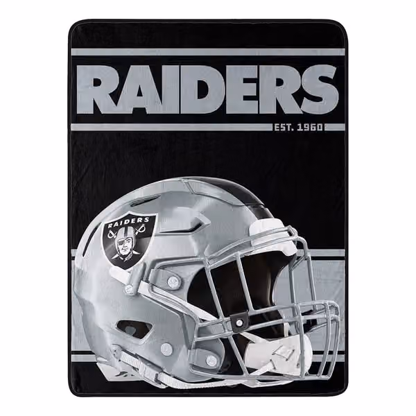 Las Vegas Raiders Run Super Plush NFL Throw view 1