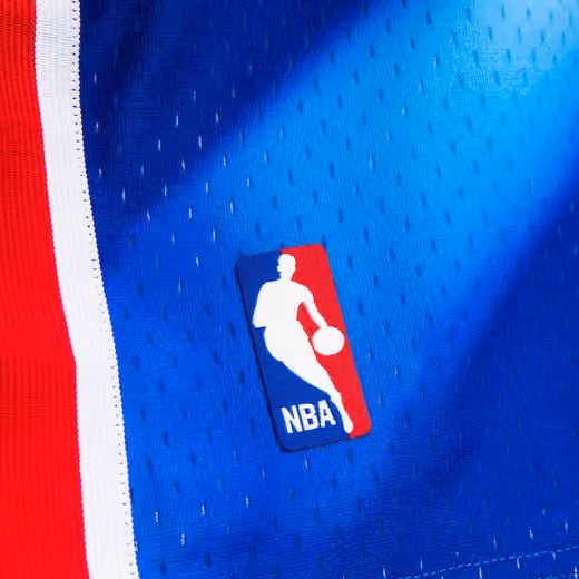 New Jersey Nets 1990-91 Mitchell & Ness Swingman NBA Shorts Blue view 4