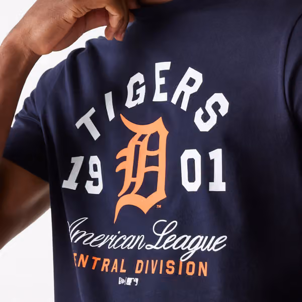 Detroit Tigers Wordmark New Era MLB T-Shirt Navy view 3